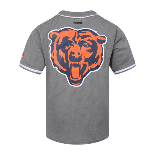 NFL CHICAGO BEARS SCRIPT TAIL MEN'S MESH BUTTON DOWN SHIRT