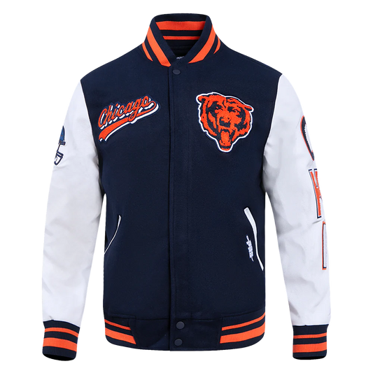 NFL CHICAGO BEARS SCRIPT TAIL MEN'S RIB WOOL VARSITY