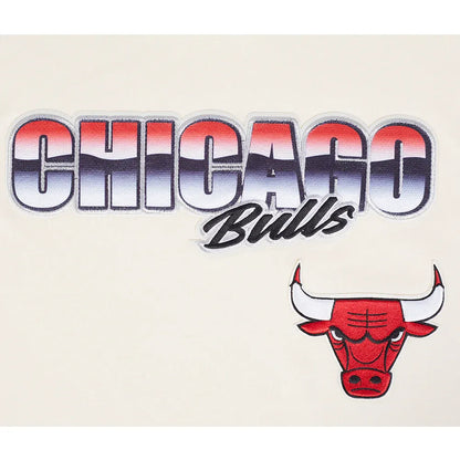 CHICAGO BULLS CHROME MEN's COTTON JERSEY DROP SHOULDER TEE (EGGSHELL)(L/EGGSHELL