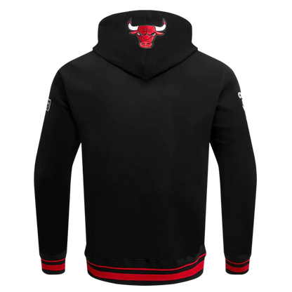 NBA CHICAGO BULLS SCRIPT TAIL MEN'S RIB FLEECE PULLOVER HOODIE