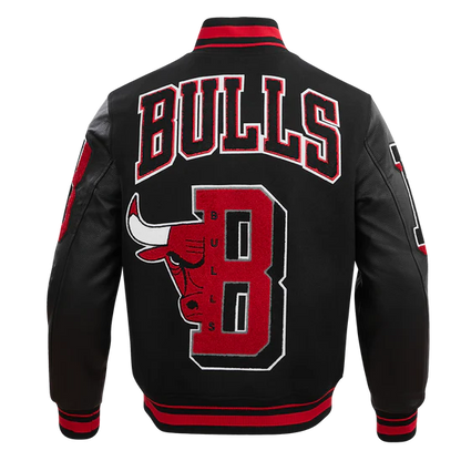 NBA CHICAGO BULLS MASHUP MEN'S RIB WOOL VARSITY JACKET