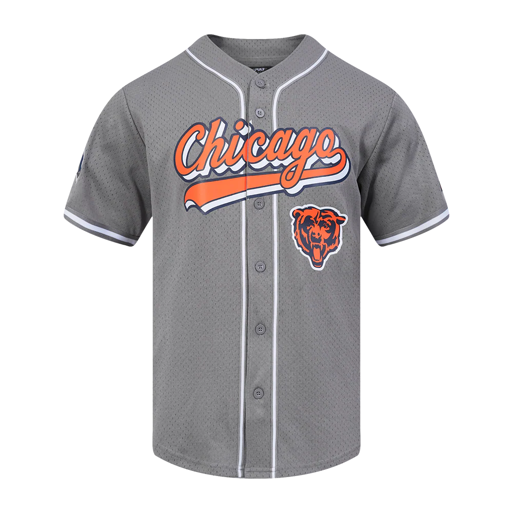 NFL CHICAGO BEARS SCRIPT TAIL MEN'S MESH BUTTON DOWN SHIRT