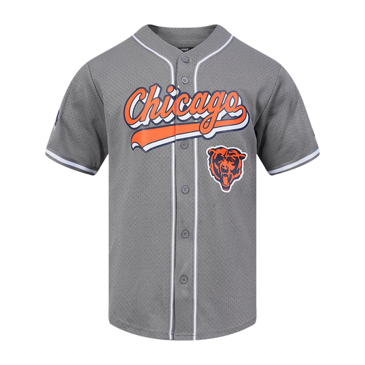 NFL CHICAGO BEARS SCRIPT TAIL MEN'S MESH BUTTON DOWN SHIRT
