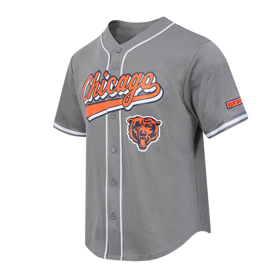 NFL CHICAGO BEARS SCRIPT TAIL MEN'S MESH BUTTON DOWN SHIRT