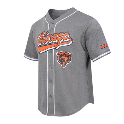 NFL CHICAGO BEARS SCRIPT TAIL MEN'S MESH BUTTON DOWN SHIRT