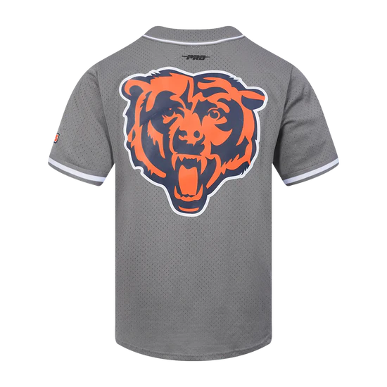 NFL CHICAGO BEARS SCRIPT TAIL MEN'S MESH BUTTON DOWN SHIRT