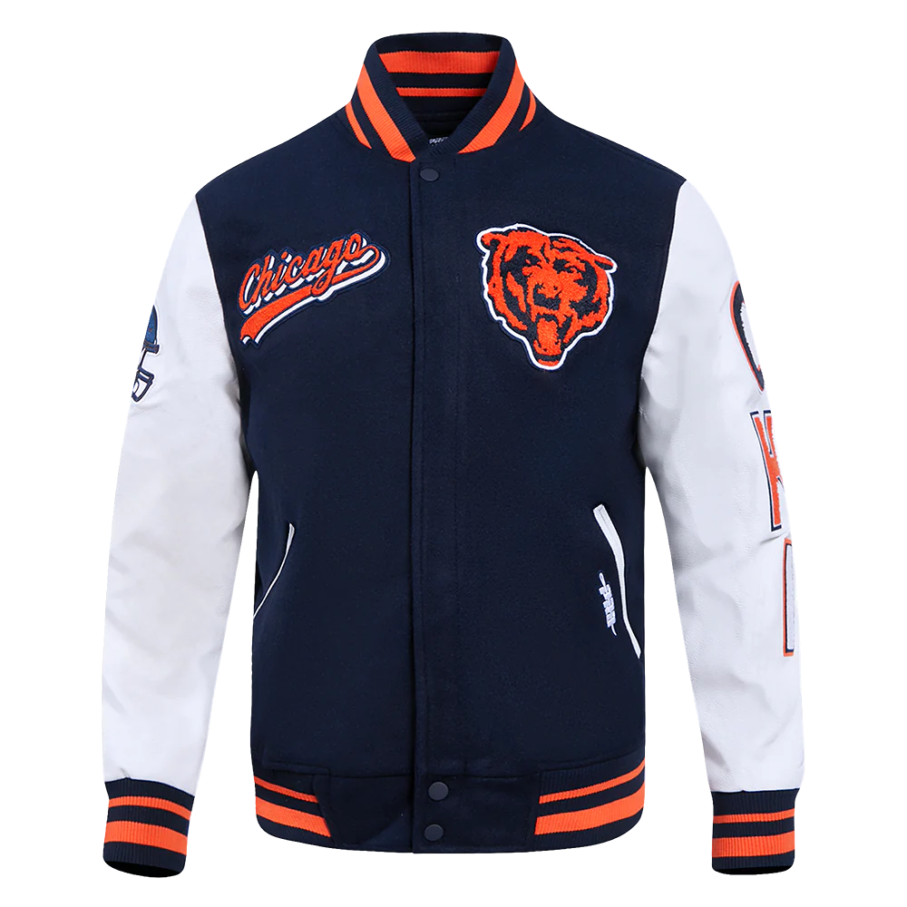 NFL CHICAGO BEARS SCRIPT TAIL MEN'S RIB WOOL VARSITY