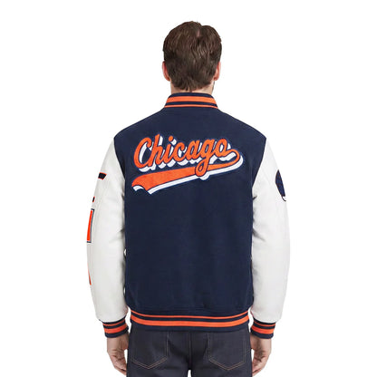 NFL CHICAGO BEARS SCRIPT TAIL MEN'S RIB WOOL VARSITY