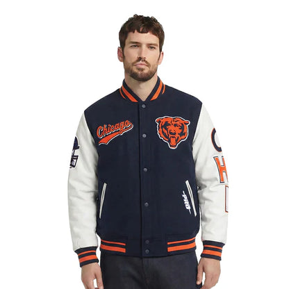 NFL CHICAGO BEARS SCRIPT TAIL MEN'S RIB WOOL VARSITY