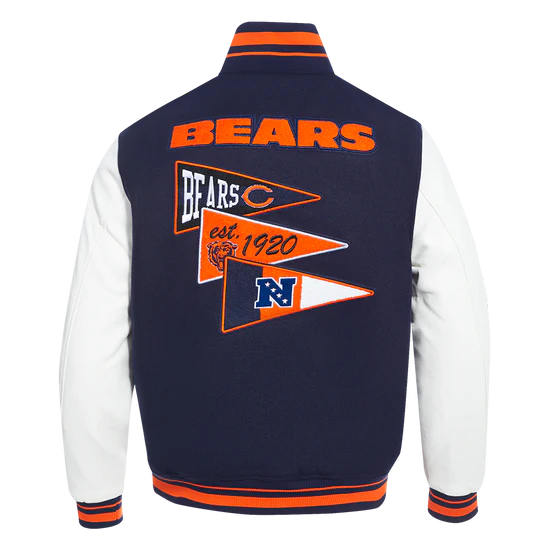 NFL CHICAGO BEARS MEN'S RIB WOOL VARSITY JACKET