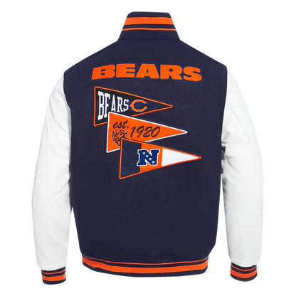 NFL CHICAGO BEARS MEN'S RIB WOOL VARSITY JACKET