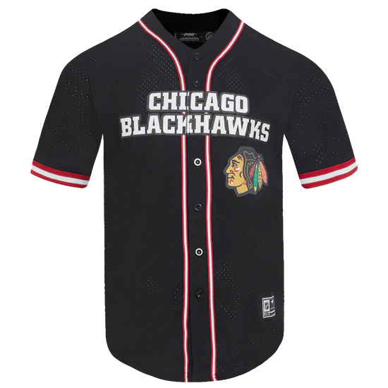 NHL CHICAGO BLACKHAWKS CLASSIC MEN'S MESH BUTTON DOWN SHIRT