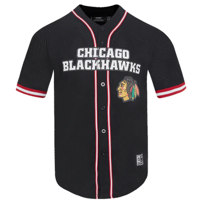 NHL CHICAGO BLACKHAWKS CLASSIC MEN'S MESH BUTTON DOWN SHIRT