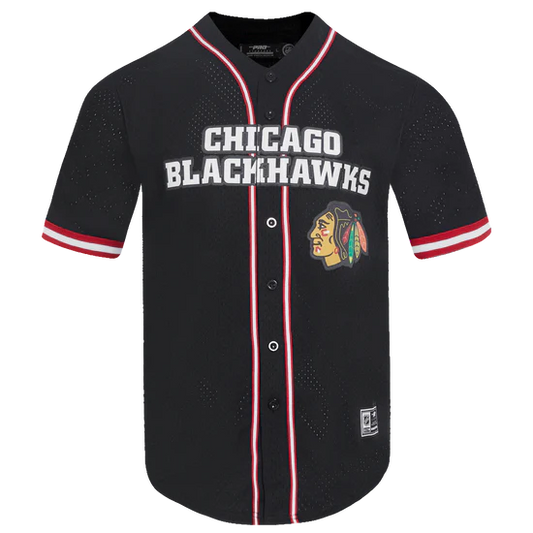 NHL CHICAGO BLACKHAWKS CLASSIC MEN'S MESH BUTTON DOWN SHIRT