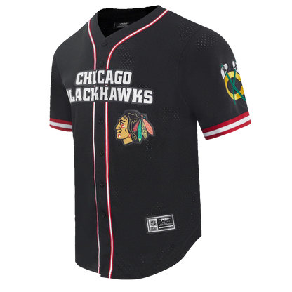 NHL CHICAGO BLACKHAWKS CLASSIC MEN'S MESH BUTTON DOWN SHIRT