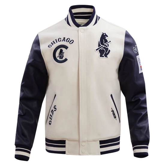 MLB CHICAGO CUBS RETRO CLASSIC MEN'S RIB WOOL VARSITY JACKET