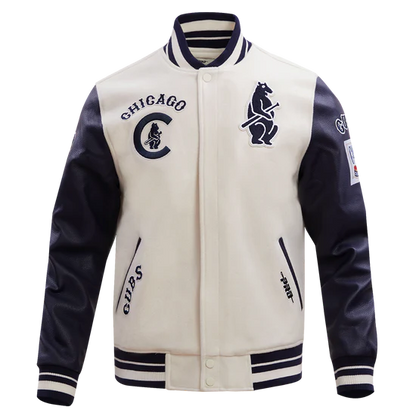 MLB CHICAGO CUBS RETRO CLASSIC MEN'S RIB WOOL VARSITY JACKET