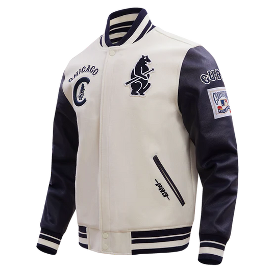 MLB CHICAGO CUBS RETRO CLASSIC MEN'S RIB WOOL VARSITY JACKET