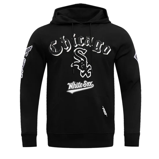 MLB CHICAGO WHITE SOX OLD ENGLISH MEN'S PULLOVER HOODIE