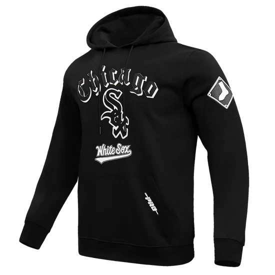 MLB CHICAGO WHITE SOX OLD ENGLISH MEN'S PULLOVER HOODIE
