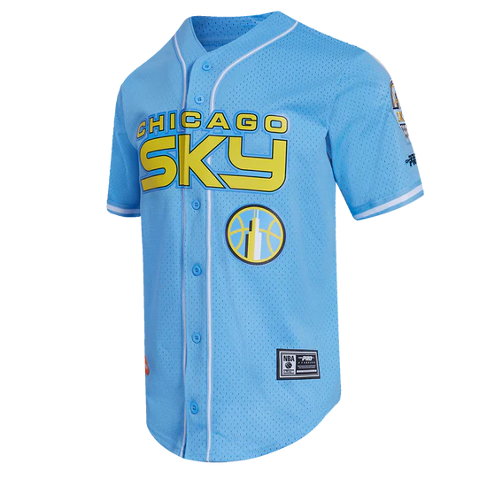 WNBA CHICAGO SKY MESH MEN'S BUTTON DOWN SHIRT