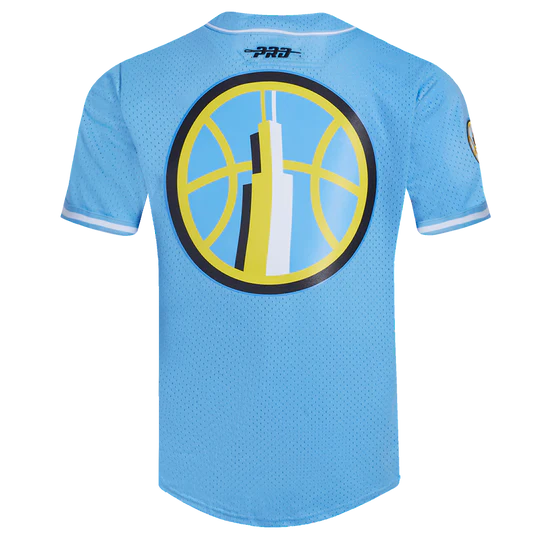 WNBA CHICAGO SKY MESH MEN'S BUTTON DOWN SHIRT